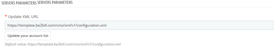 Update the accounts list